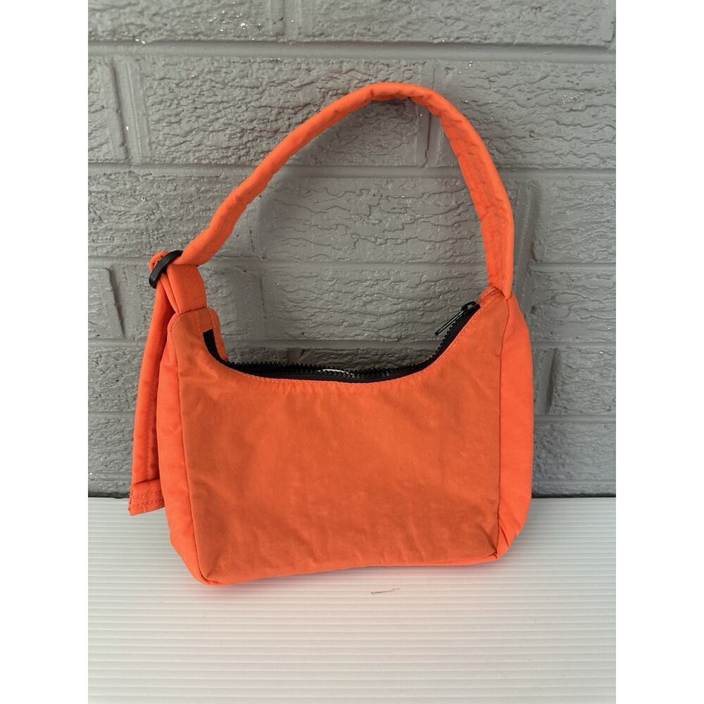 NWT Baggu Mini Nylon Shoulder Bag Nasturtium Adjustable Zip Top Small - Picture 2 of 9